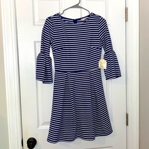 Altar'd State Blue and White Long Sleeve Dress